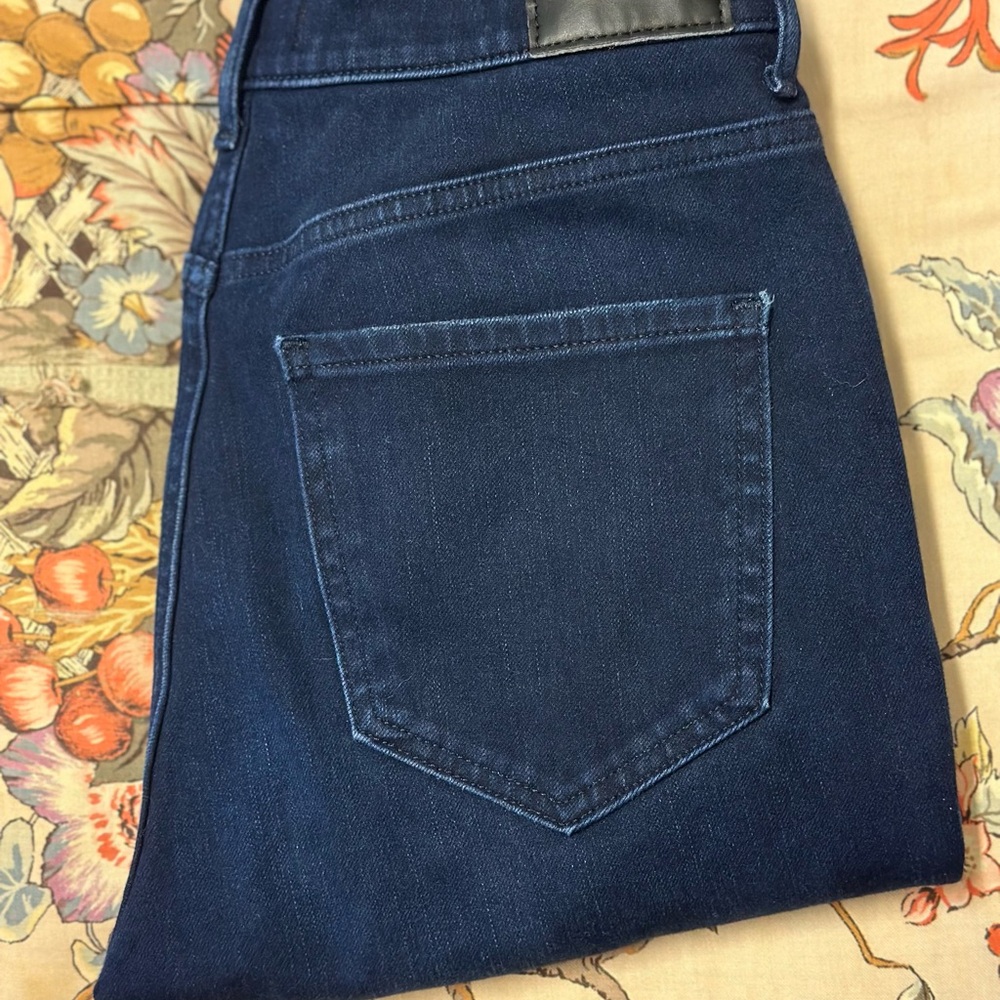 Express Blue Skinny Jeans with Distressed Details